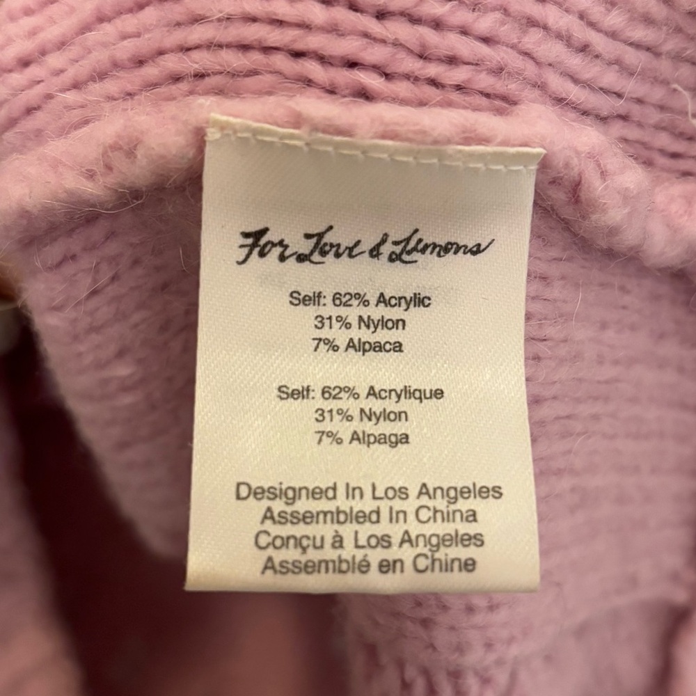 For Love And Lemons Mia Sweater - Lavender - Medium - Picture 4 of 9